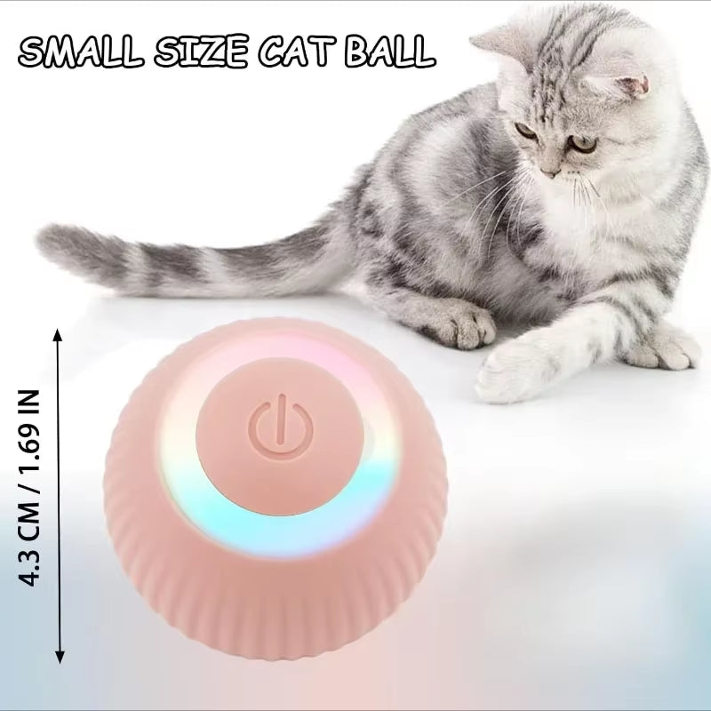 Smart Cat Toy Automatic Rolling Ball Electric Cats Toys Interactive for Pet Training Self-Moving Kitten Toys for Indoor Playing