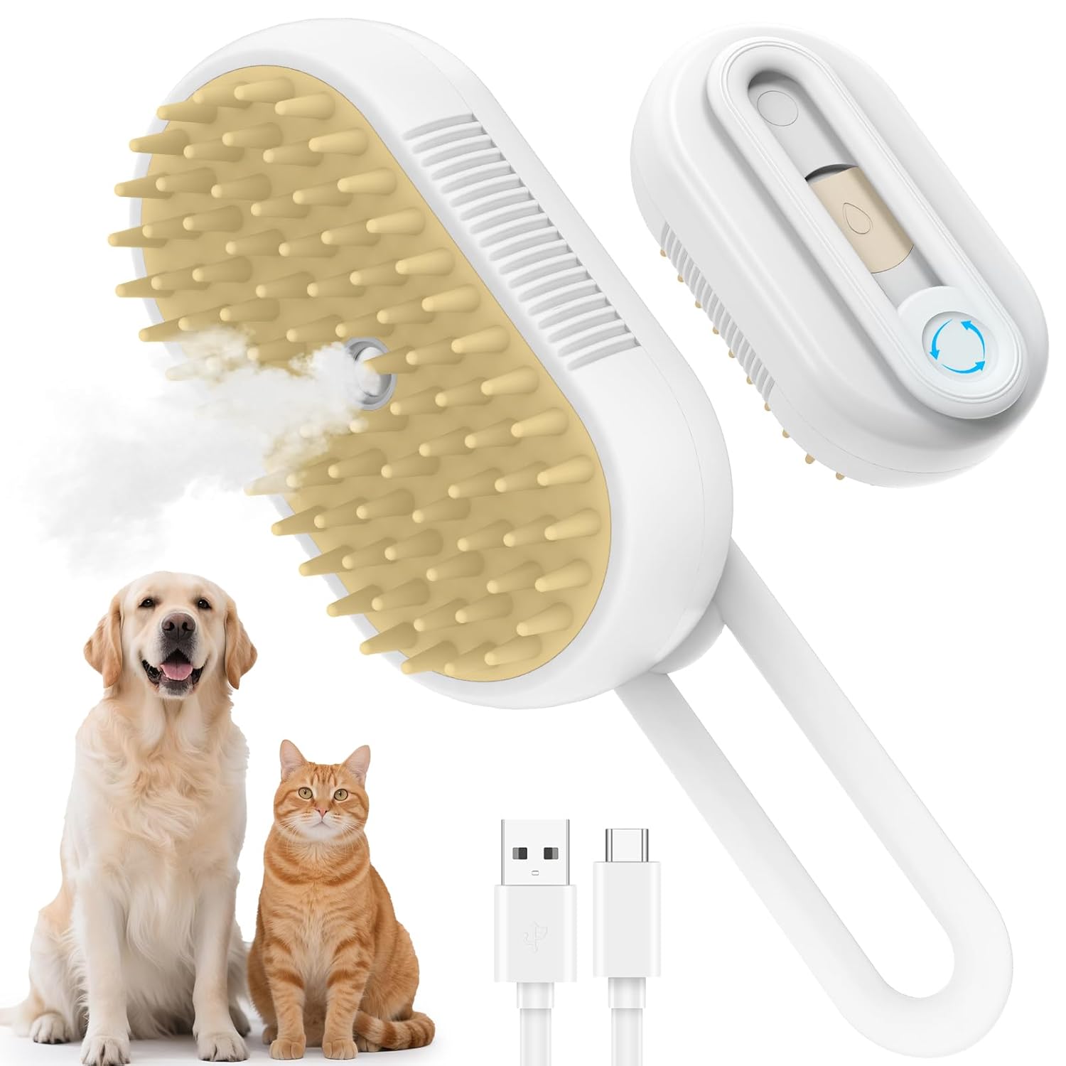 4-in-1 Pet Steam Brush
