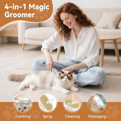 4-in-1 Pet Steam Brush