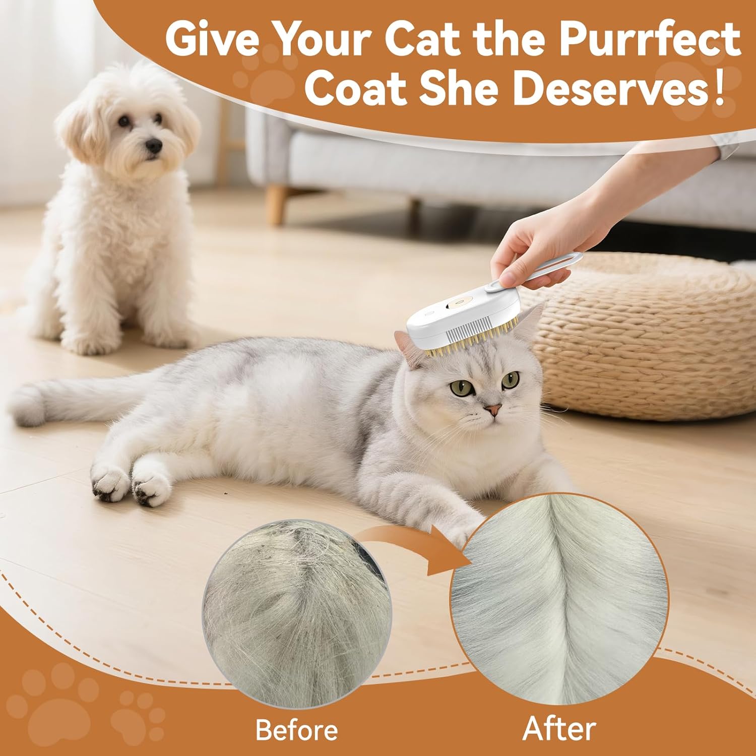 4-in-1 Pet Steam Brush